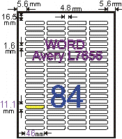 (#46) L1146 (84格) A4三用電腦標籤20